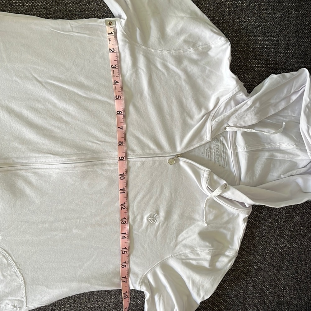 Coolibar sun protection dress with hood, white, size S